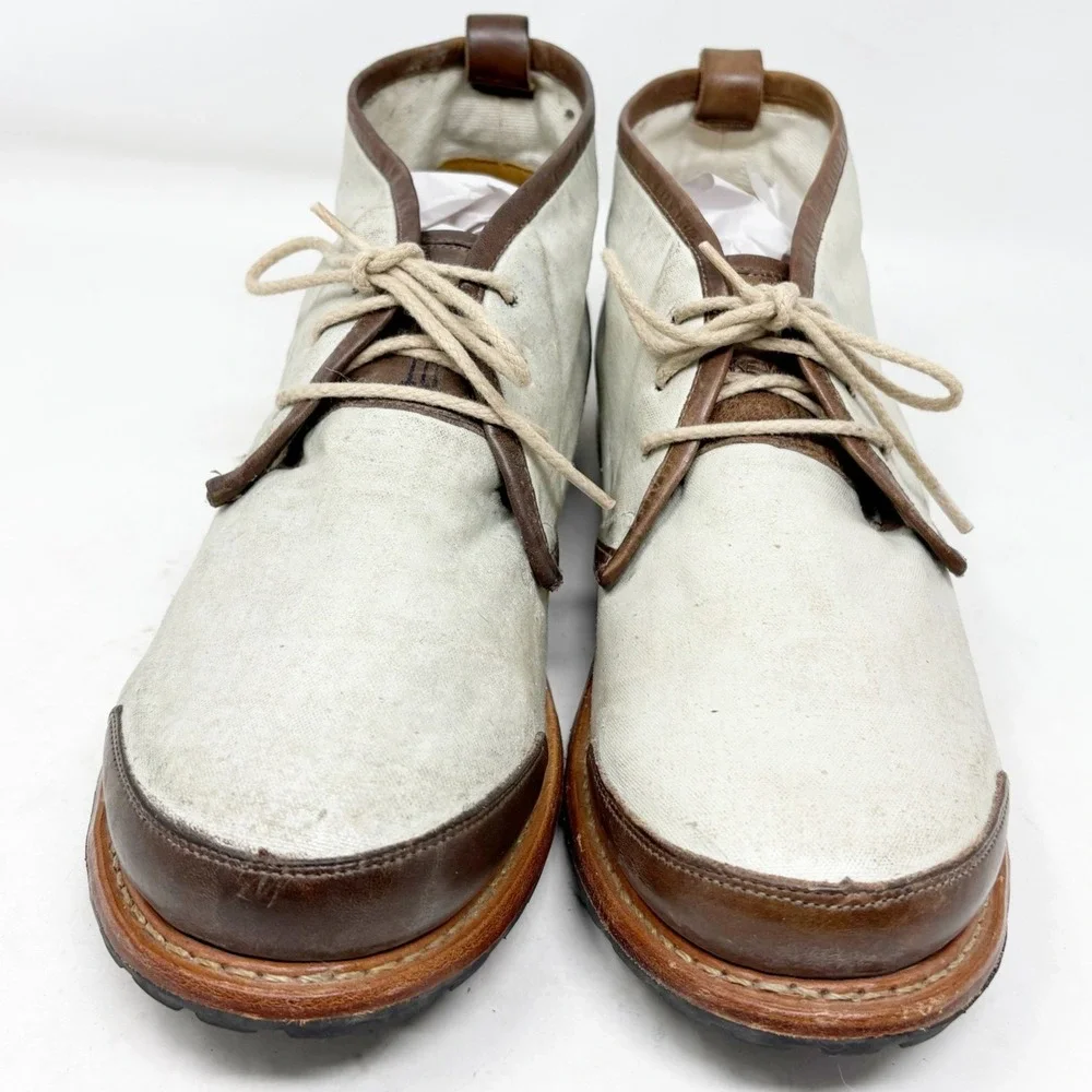 Timberland Boot Co Canvas Leather Chukka Boots Blake Winter Lug Sole Size 11